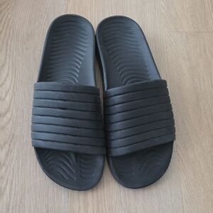 Men's Black Slide Sandals - Comfortable Everyday Slip-Ons